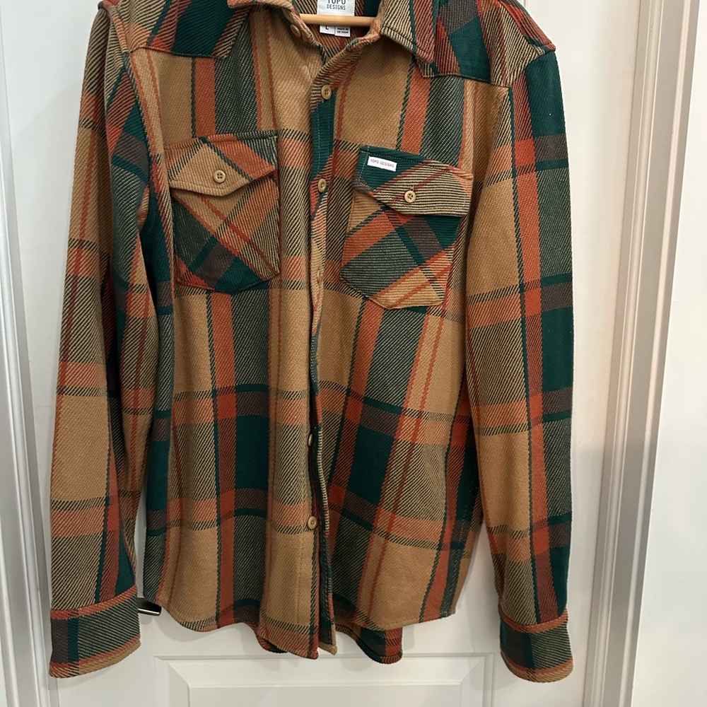 Danner - Topo Designs Plaid Shirt in Green and Brown - Picture 2 of 15